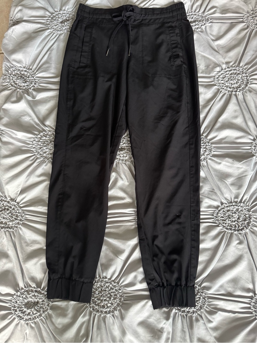 Kyodan Black Drawstring Joggers with Elastic Cuffs